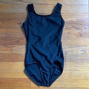 black ballet leotard